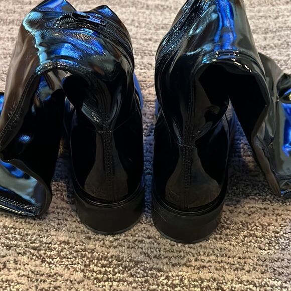 Free People Go Go Gloss Over-the-Knee Boots – Black Patent – Size 10 – NWB - Picture 4 of 7